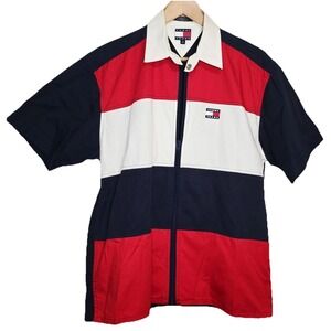 Vintage Tommy Hilfiger Mens Size S Color block Full Zip Y2K Vintage